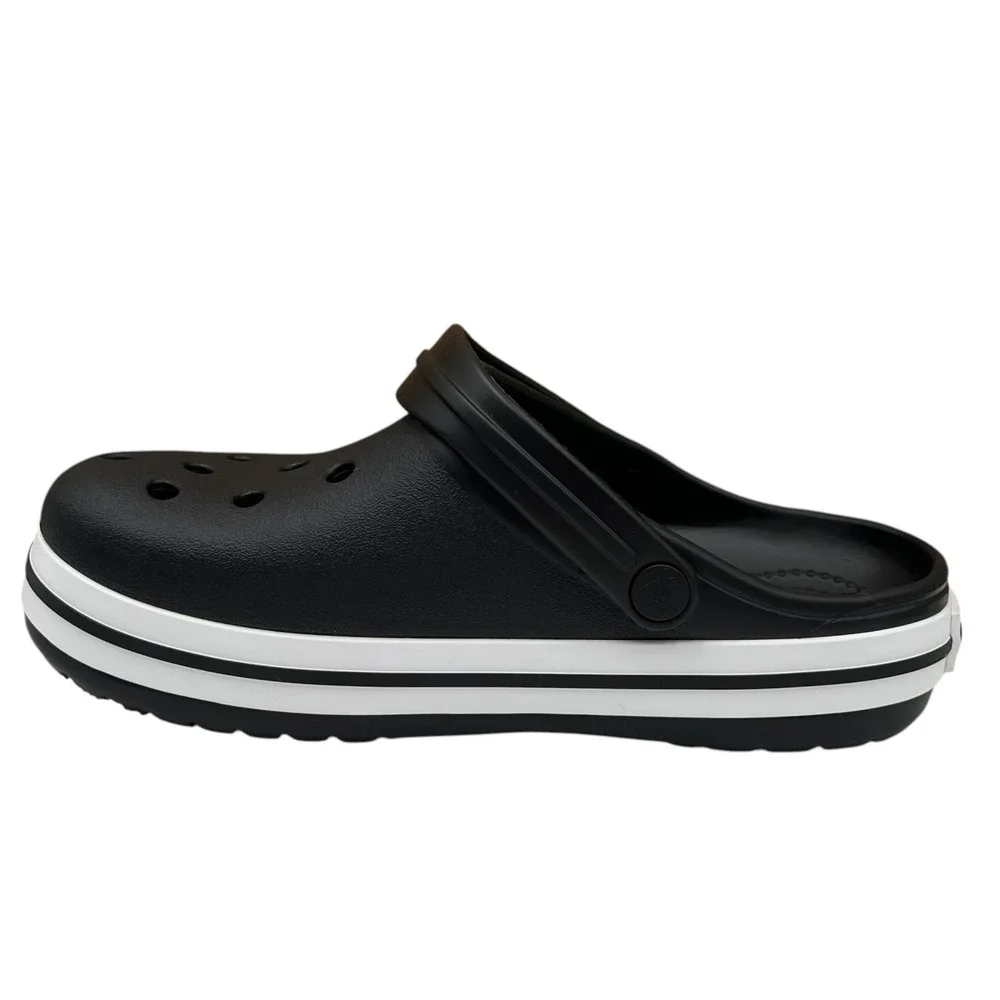 Crocs Crocband Big Boys Girls Slip-on Clog Size 4 J4 Black White Water Friendly